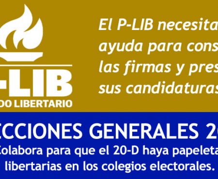 Con tu firma puedes ayudar al P-LIB a presentarse a las próximas elecciones